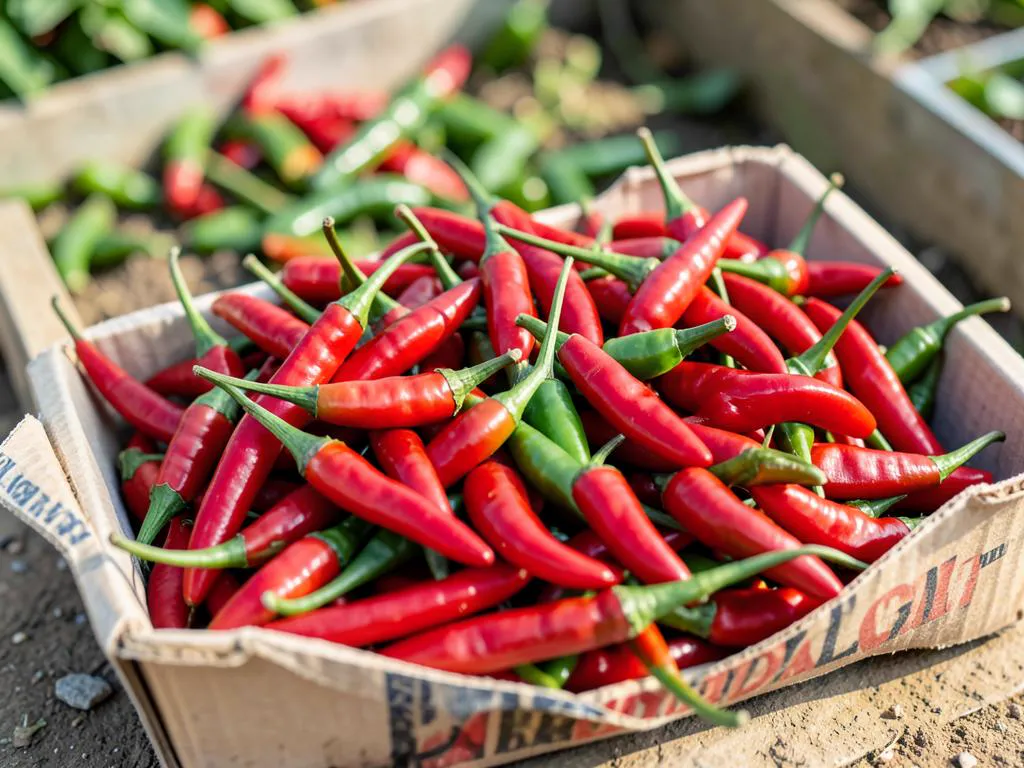 Fresh African bird's eye chilli grown and packed in Kenya for wholesale export