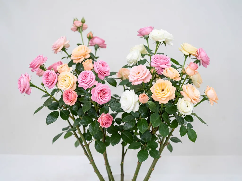 Spray roses from a Kenyan flower farm packed for export