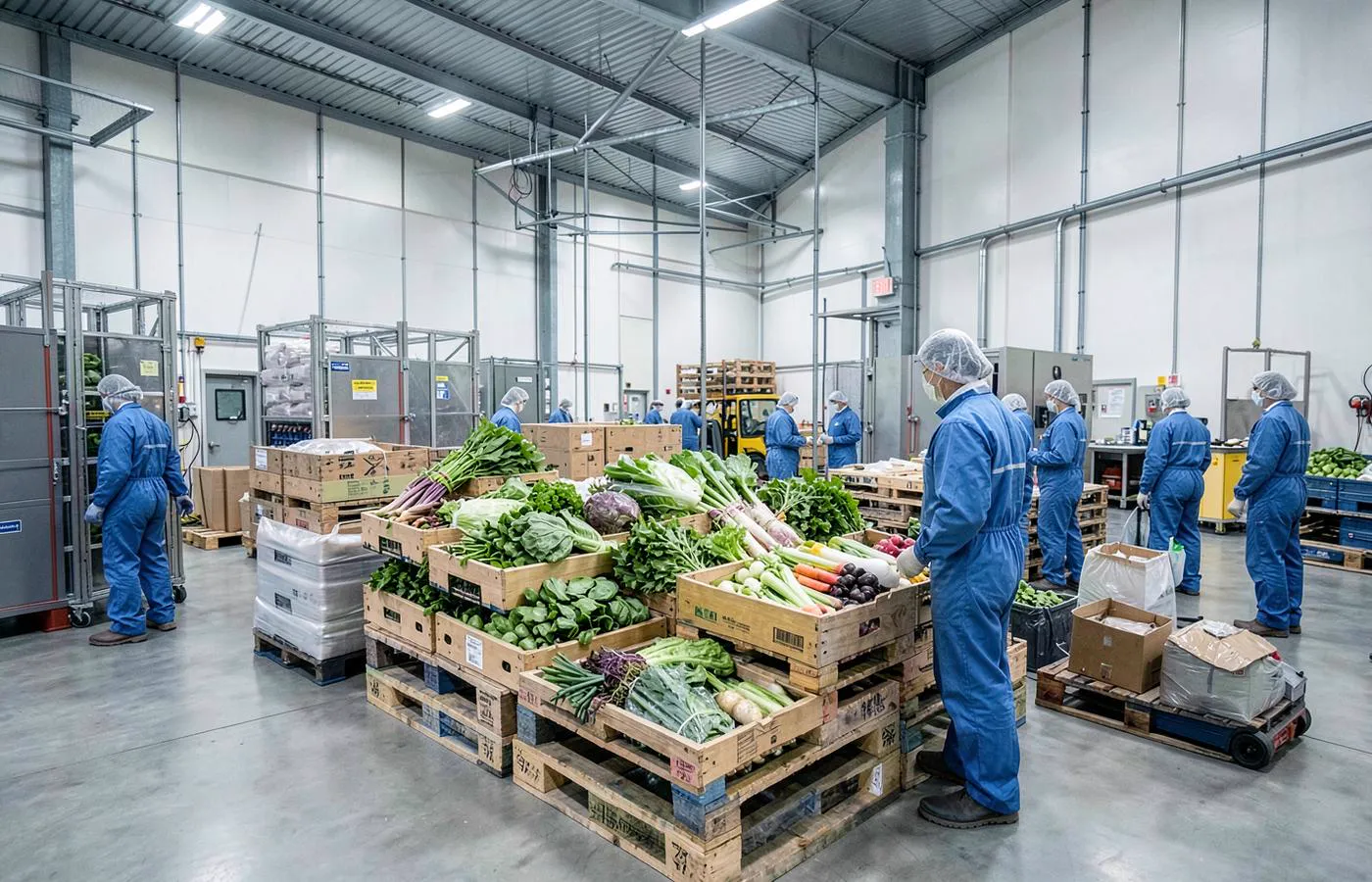 Cold chain packhouse in Kenya preparing fresh produce for air freight export